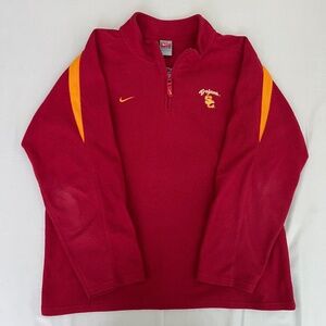 Vintage Nike Team USC Trojans Fleece Quarter-Zip Sweater (Youth L)